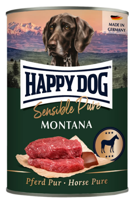 Happy dog montanta med hest